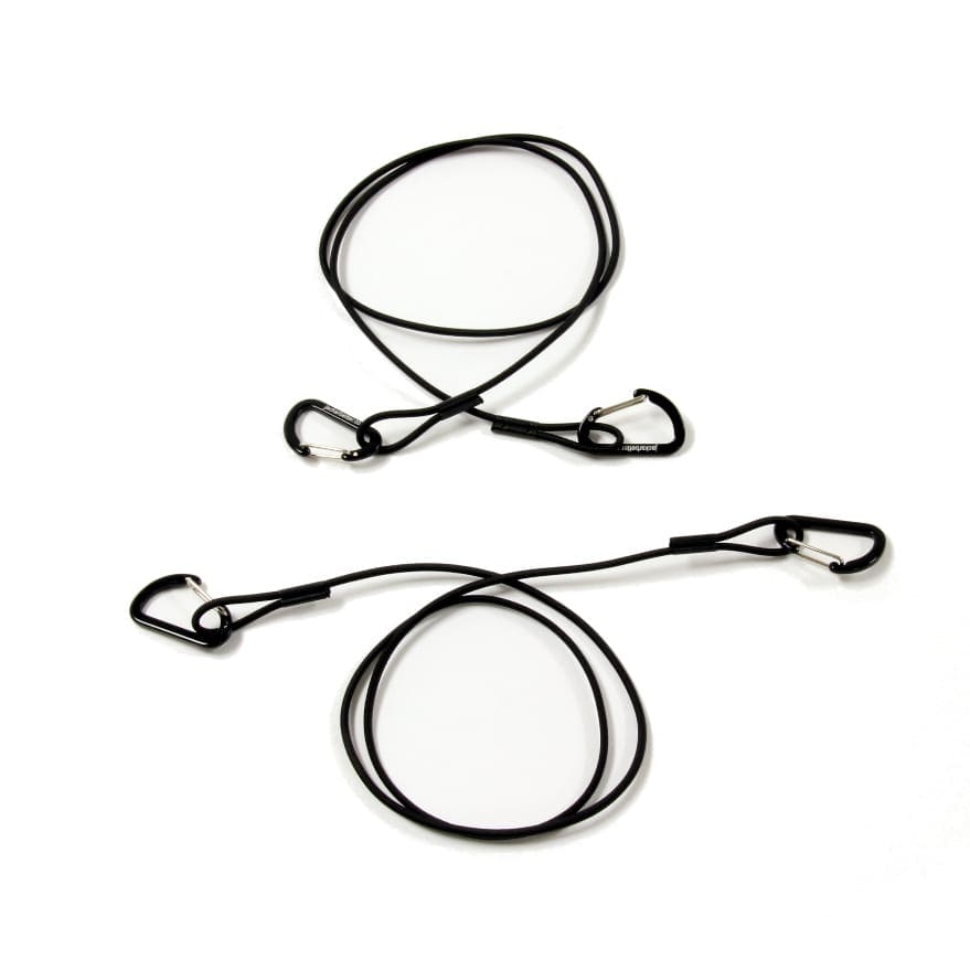 Jacks R Better hammock underquilt suspension system — shock cord and micro-carabiners