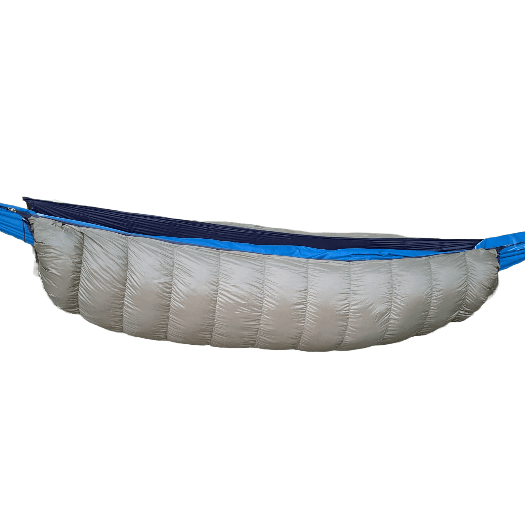 Mt Washington hammock underquilt rigged under a hammock
