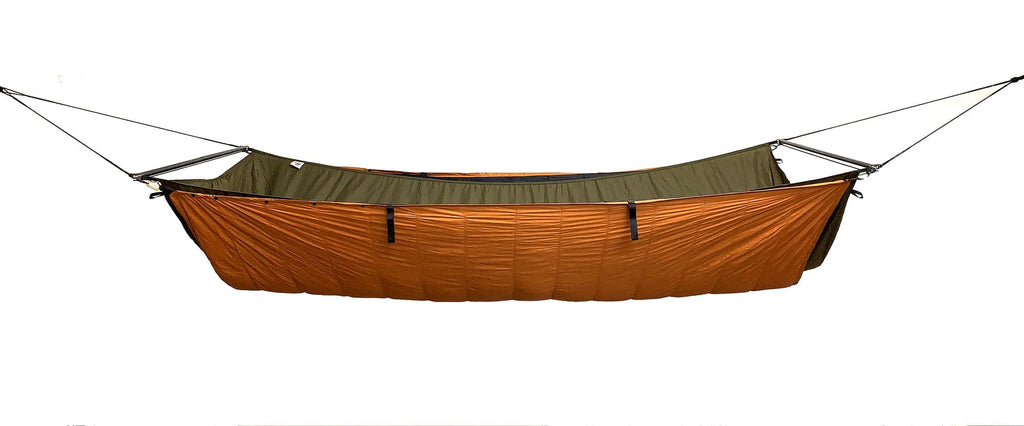 Camper resting in the Jacks R Better James River Bridge ultralight bridge hammock