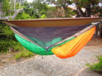 Jacks R Better Jeff's Gear Hammock holding gear off the ground at camp