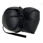 Close-up of the Jacks R Better SilNyl compression sack straps and buckles