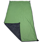 Jacks R Better Wind Gap Alpha multifunction wind liner with the corner folded back showing Fern Green Alpha Direct and the black Ion 1.1 windproof shell
