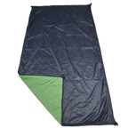 Jacks R Better Wind Gap Alpha multifunction wind liner Ion shell side with the corner folded back revealing the Fern Green Alpha Direct layer
