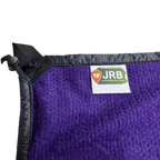 Jacks R Better Wind Gap Alpha close-up of the Purple Grape Alpha Direct insulation texture with JRB logo tag